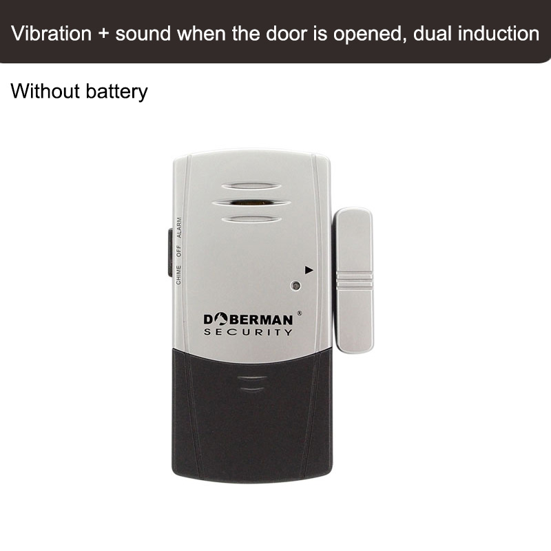 1-5pcs Door Window Security Alarm Ulrta-Slim Warning Wireless Alarm Vibration Sensor for Home Security Protection Alarms System: B Gray 1Pcs