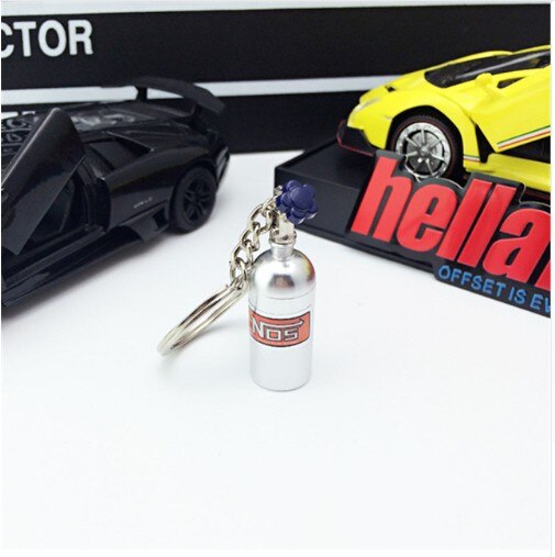 LLavero de botella de óxido nitroso para coche, caja de pastillas para Kia Provo K9 Cross Carens CUB Trackster Ray K2 Naimo Pro Venga: Plata