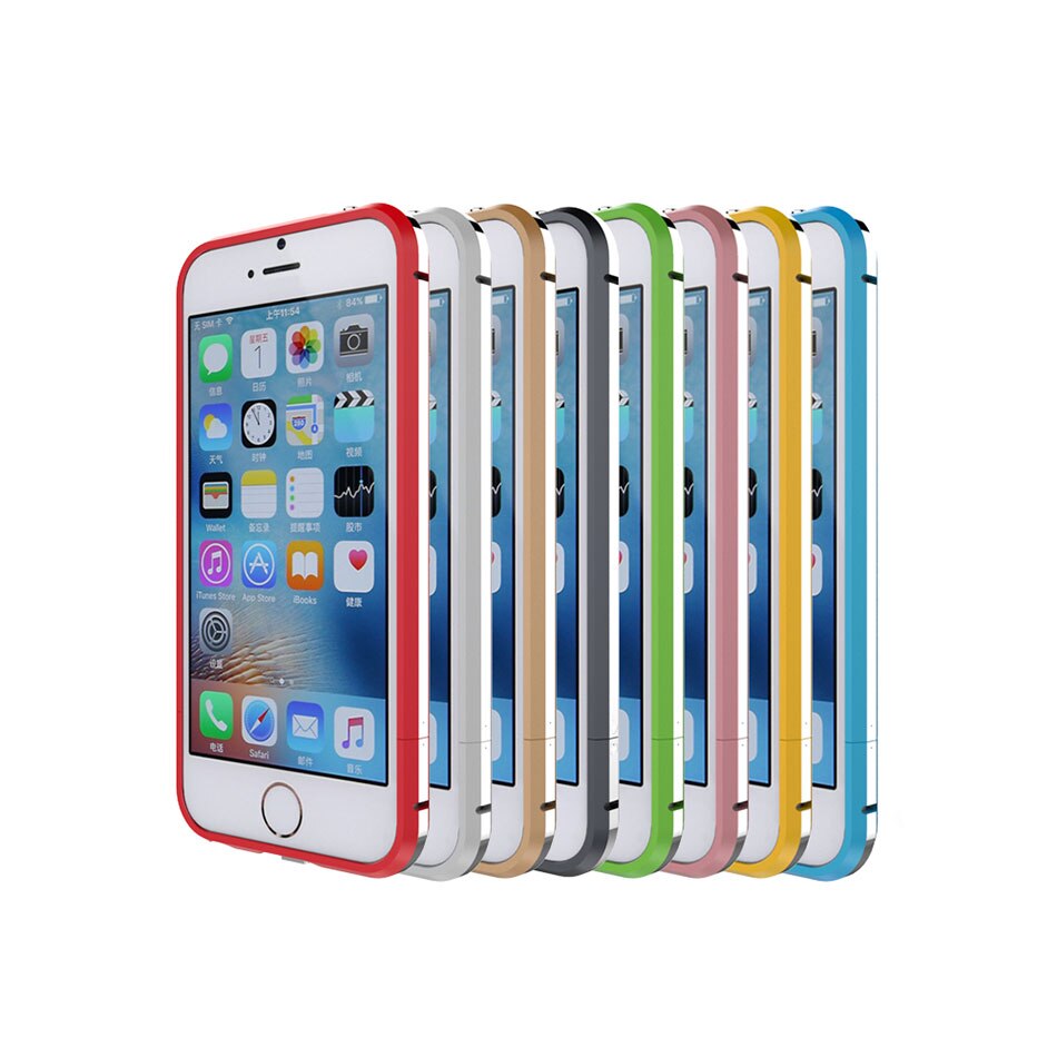 Étui de luxe pour iPhone 5s 5 aluminium pare-chocs antichoc armure housse pour iPhone SE