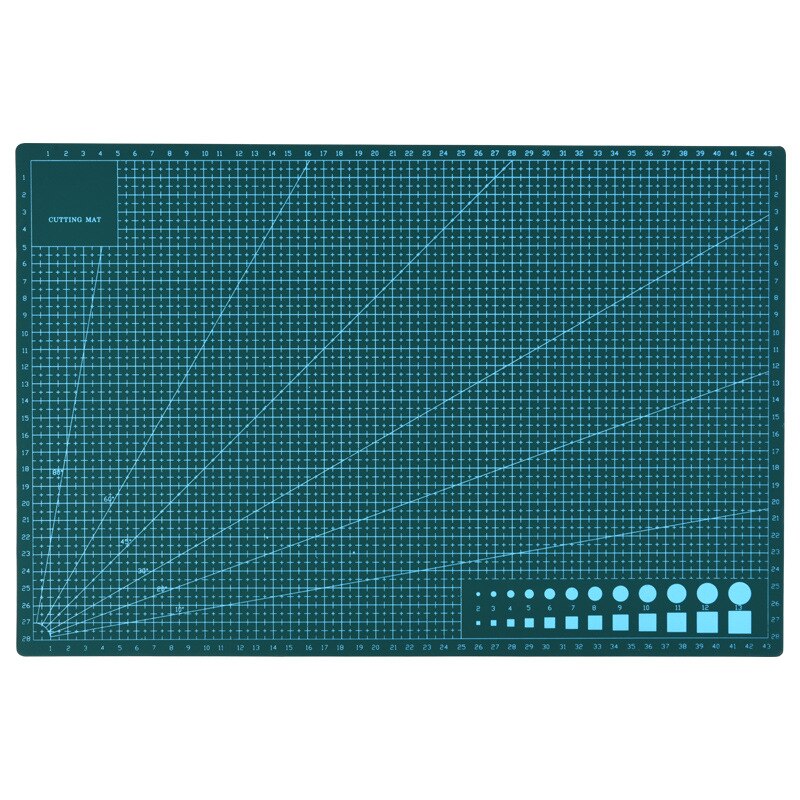 PVC Cutting Mat A4/A3 Durable Self-healing Cut Pad Patchwork Tools Handmade Diy Accessory Cutting Plate Dark Green