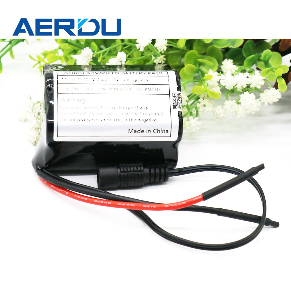 AERDU 18V 3Ah 21V Rechargeable lithium ion 18650 battery pack 10C High Rate cells 5S1P 3000mah Power tools screwdriver with BMS