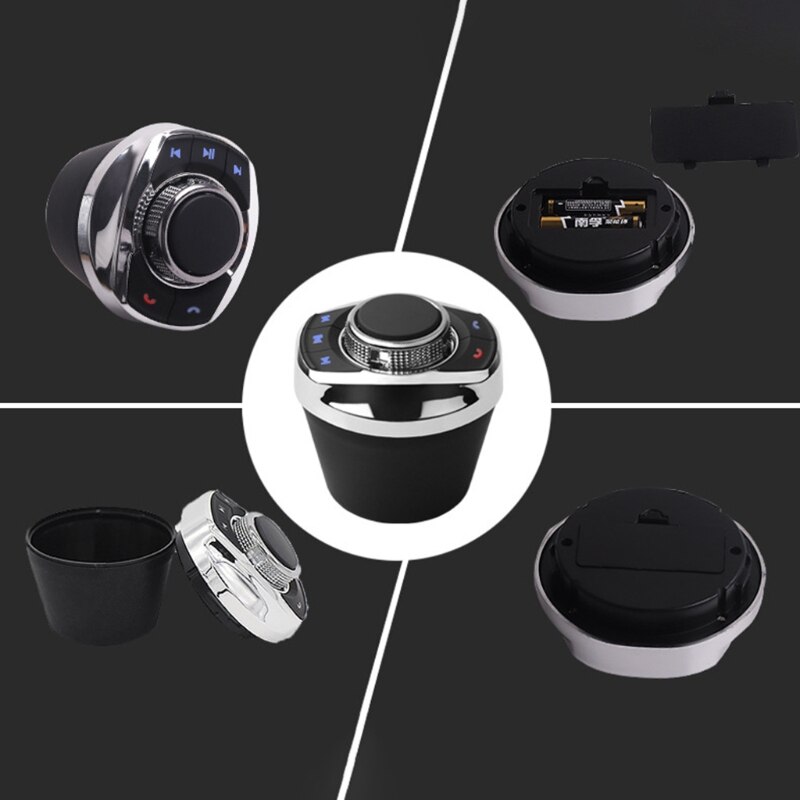 Cup Vorm Met Led Licht 8-Key Functies Auto Draadloze Stuurbediening Knop Voor Auto Andro Navigatie playe
