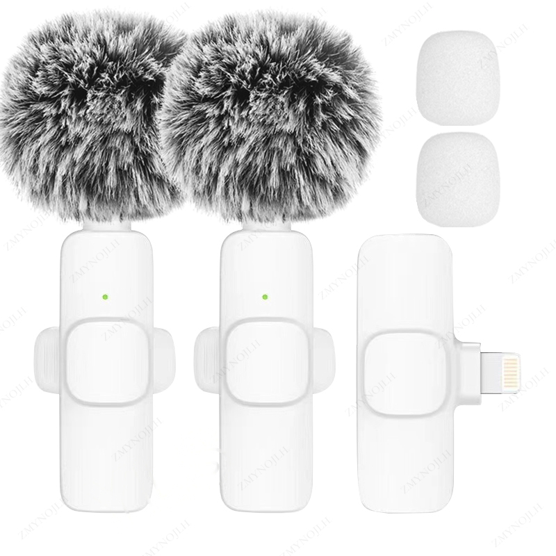 Nowy bezprzewodowy mikrofon krawatowy Przenośny mini mikrofon do nagrywania audio i wideo dla iPhone'a Android PC Camera Telefon do gier na żywo: orange