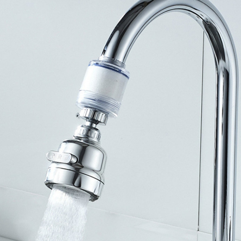 Pressurized Splash-Proof Filter Faucet Universal 360 Degree Swivel 3 Modes Water Saving Rotatable Sprayer Head Kitchen Bathroom