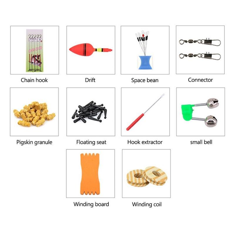 Portable Telescopic Fishing Travel Combo Fishing Rod And Spinning Blue Reel Baits Hooks Line Full Set Travel Drift Bell Hook Kit