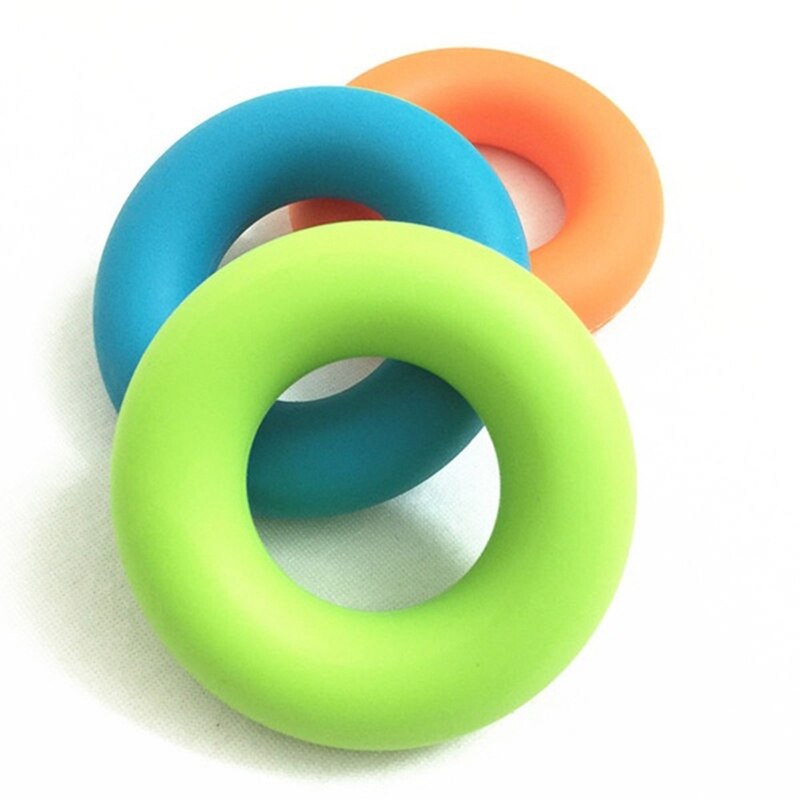 Styrke finger håndgreb muskel krafttræning gummiring motioner silikone hånd power grip ring
