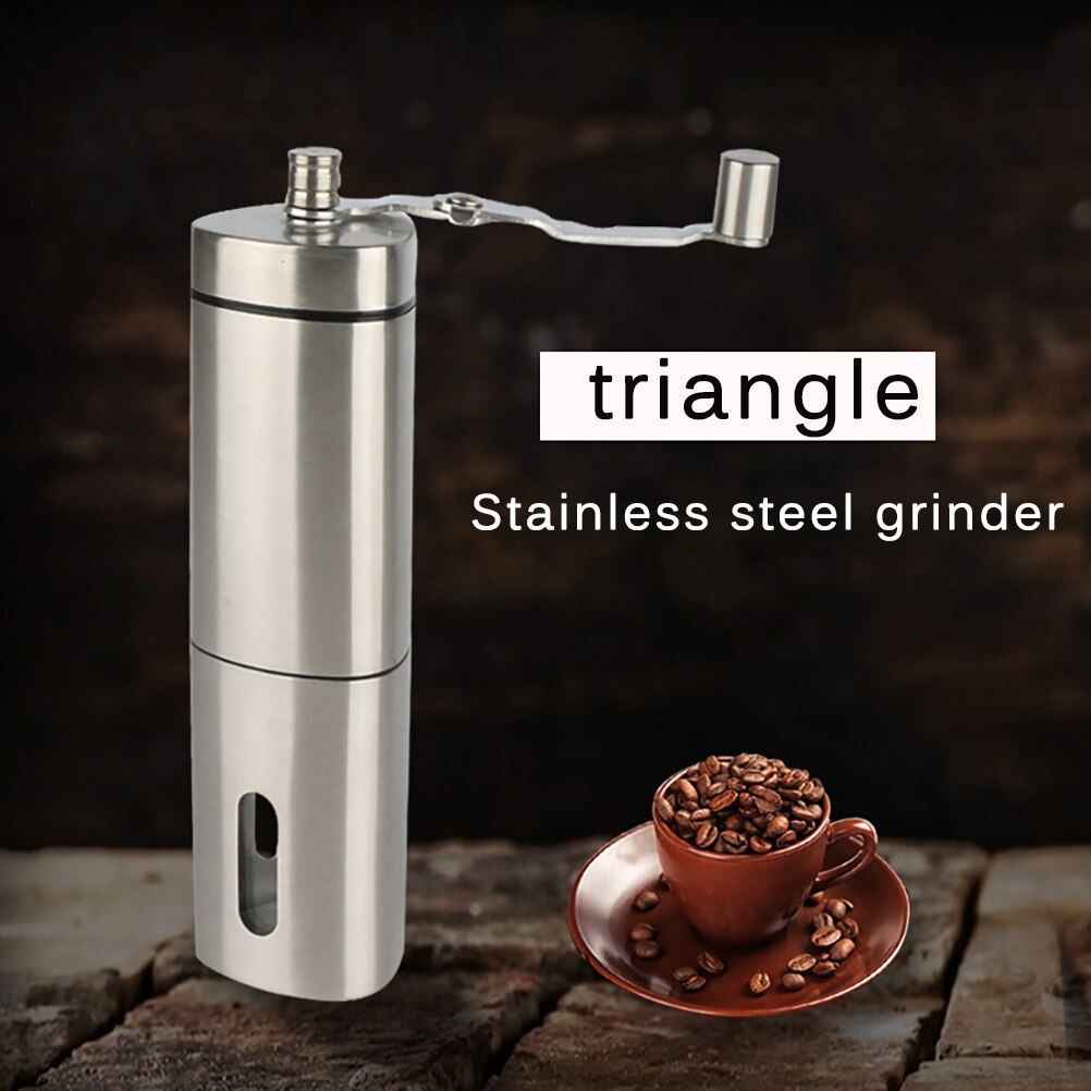 Zilveren koffiemolen mini roestvrij staal handmatige handgemaakte koffiebonen braammolen molen keukengereedschap molens
