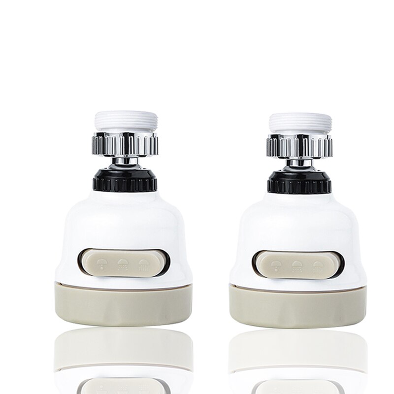 2 Pcs 360 Kitchen Faucet Bubbler Aerator Water Faucet Saving Tap Bubbler Shower Head Filter Nozzle For Bathroom Kraan Sproeier: 2 pieces