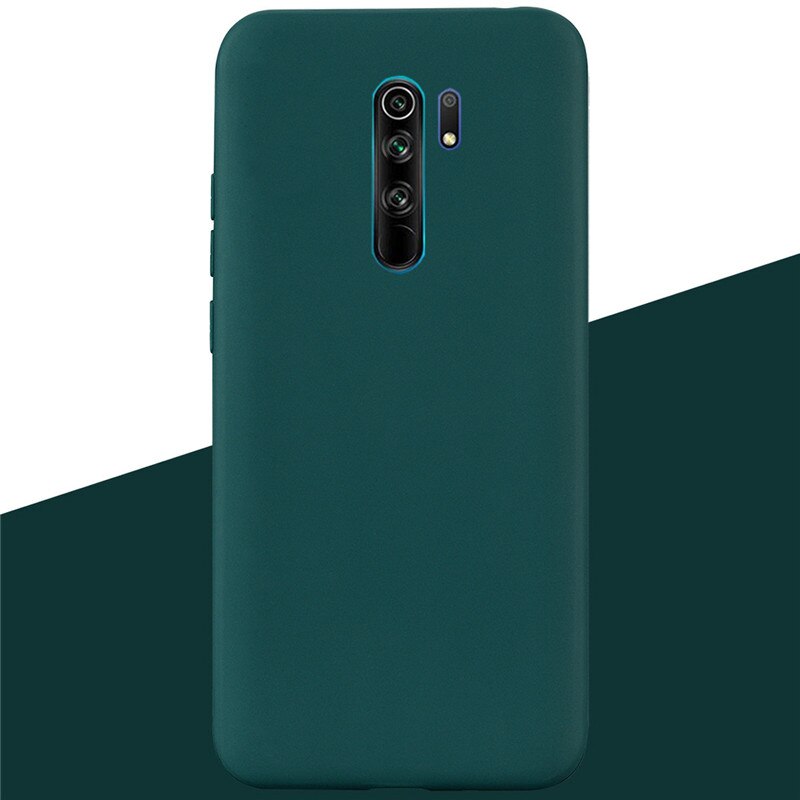 Silicone Case For Redmi 9 Case Soft Silicone Back Cover TPU Case on For Xiaomi Redmi 9 Redmi9 TPU For Xiaomi Redmi 9 Phone Cases: 14 Dark Green