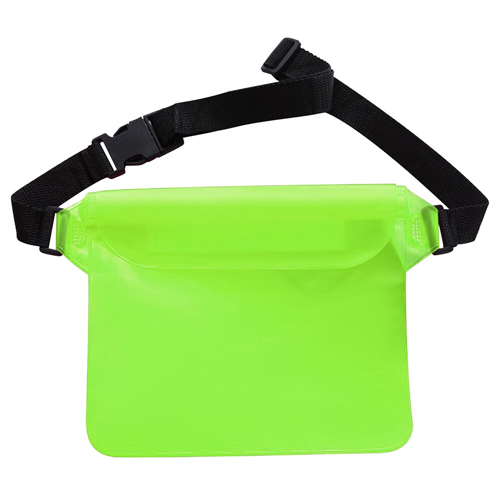 Waterproof swimming bag, mobile phone, drift diving shoulder pvc waist pack underwater bags case cover for pouch beach boat sports: Green