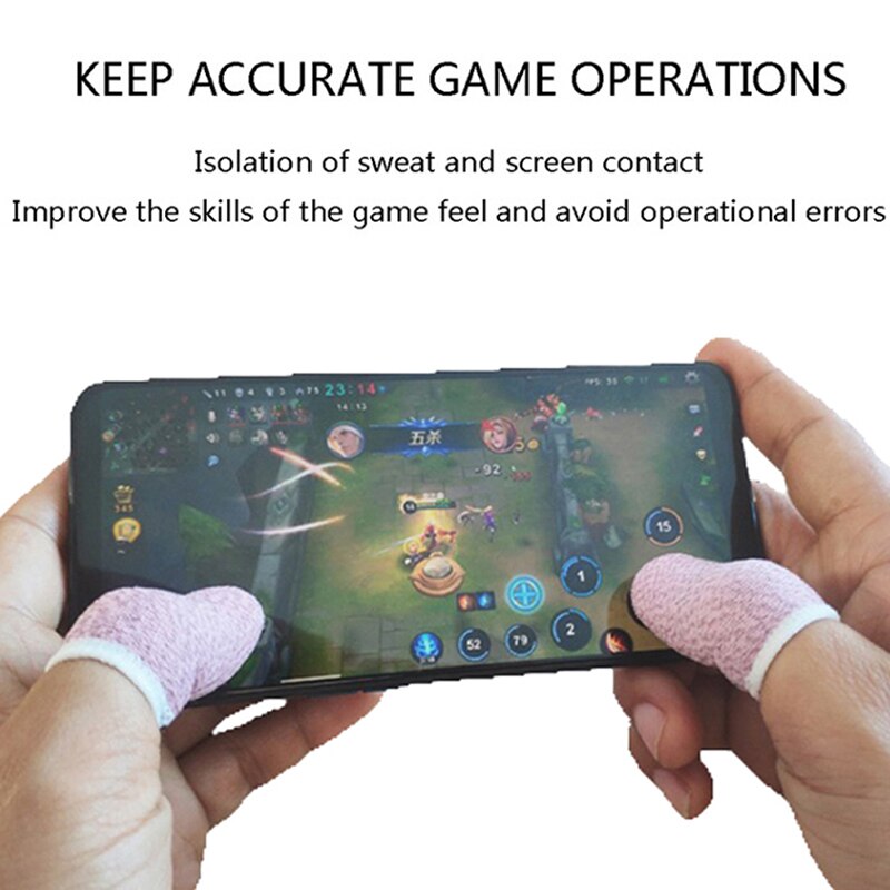 6 stück schweißabweisende daumen-finger-überzüge für touchscreens bei handyspielen