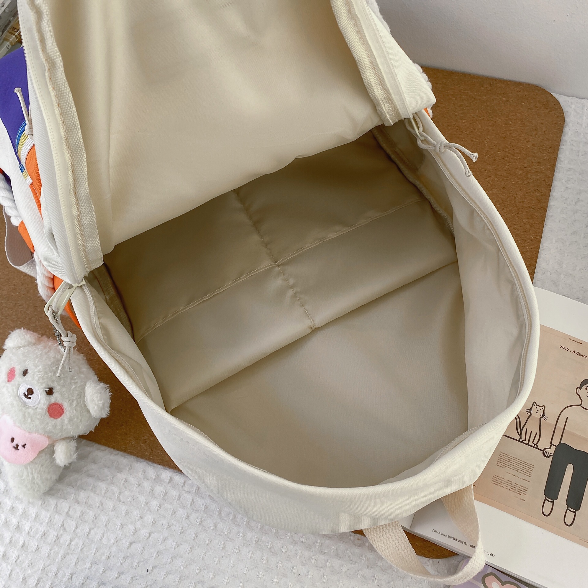 Schultaschen für Teenager-mädchen, Rucksack für sterben hoch Schule, damen-schultasche Ich bin Patchwork-stil, koreanischer freizeitstil , 2022