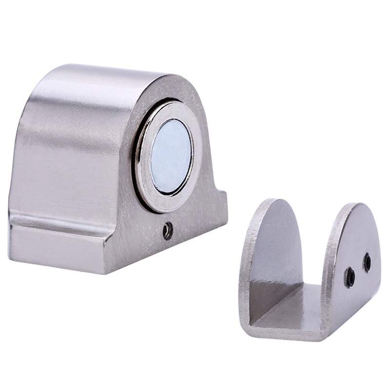 Hthl -1 magnet glasdørstop rustfrit stål dørprop magnetisk dørholder toilet glasdørstop møbelbeslag til: Default Title