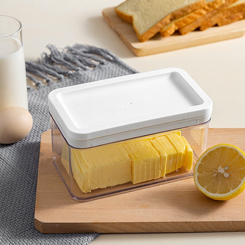 Household Baking Stainless Steel Butter Cutter Kitchen Cheese Storage Box Rectangle Butter Cutting Case With Lid Cooking Tools