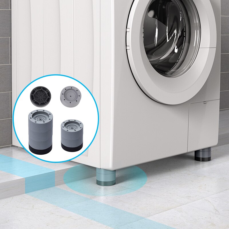 4Pcs Washing Machine Anti-Vibration Feet Heavy Duty Washer Dryer Pad Furniture Non Slip Raise Height Feet Floor Protectors Mat