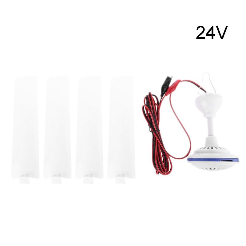 12V 24V Ceiling Fan Camping Tent Silent Hanging Cooling Fan for Outdoor Home Bed: 24