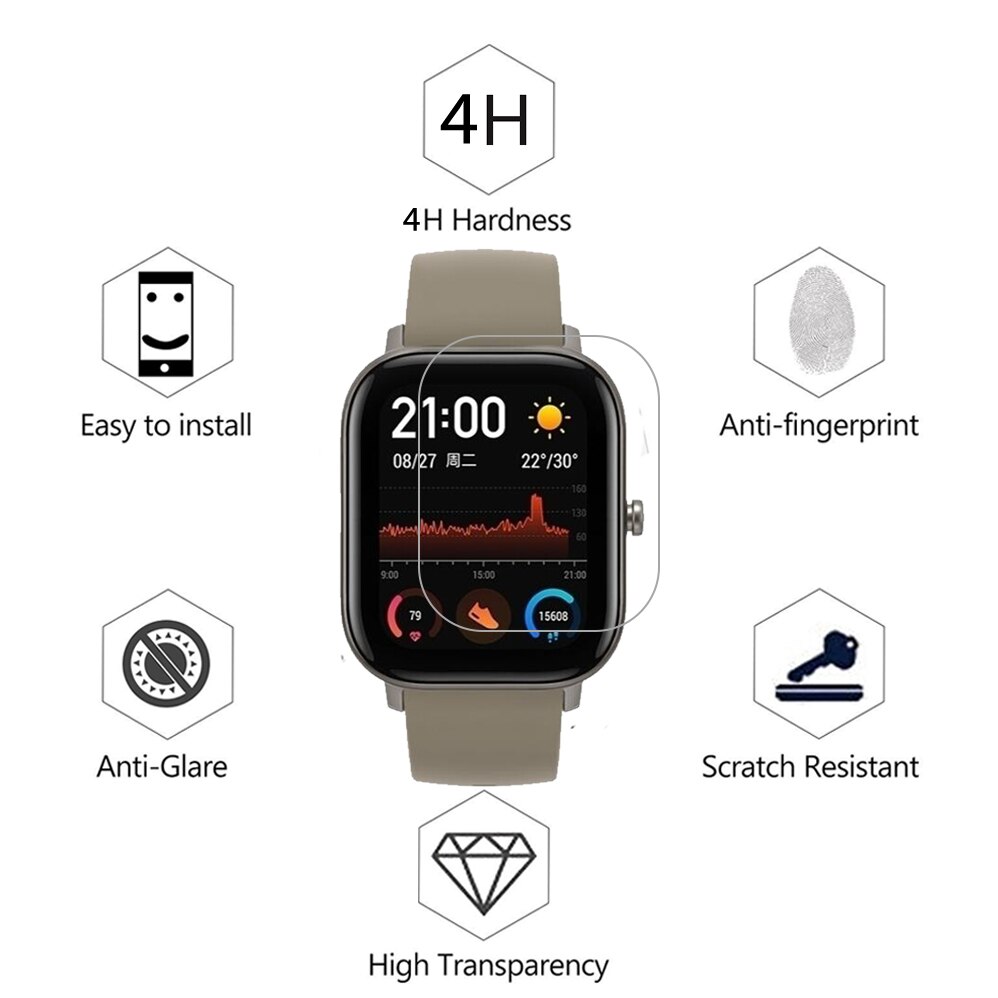 3 paquets de Film Hydrogel TPU souple et transparent, pour Huami Amazfit GTS Smartwatch, protecteur d'écran, Film étanche anti-rayures, pas du verre
