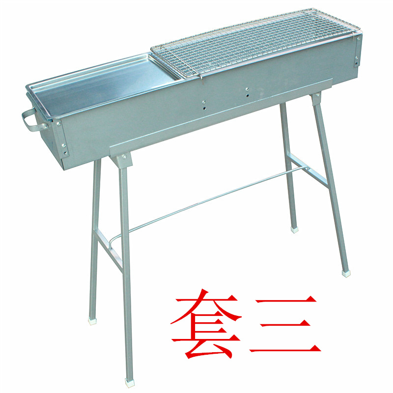 Barbecue tools BBQ roasted barbecue stove thick charcoal 80 long 18 wide lamb skewers commercial barbecue grill BBQ: SET 3