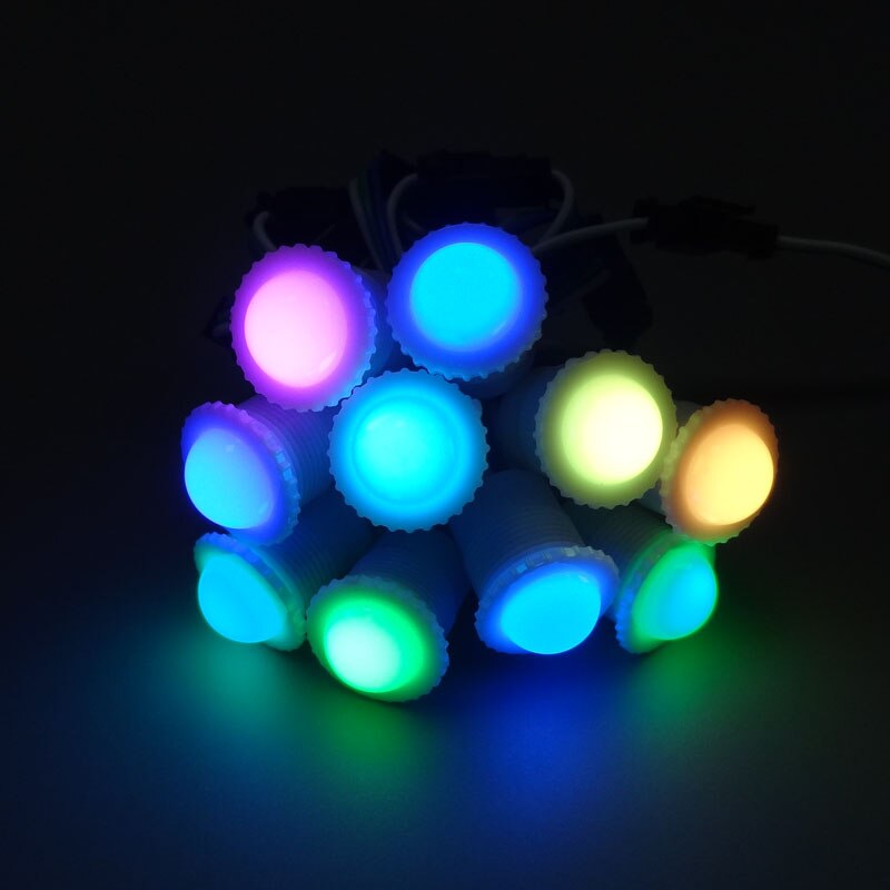 Adresseerbare 16mm diameter; DC5V; UCS1903/WS2811 RGB volledige kleur led smart module; 0.24 W (een 5050 SMD LED) IP68 milky cover