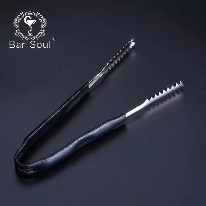 Barra Soul Clip de hielo de acero inoxidable pinza de barbacoa pinzas para comida, hielo y sartén pinzas de hielo accesorios de cocina para Bar herramientas de Bar