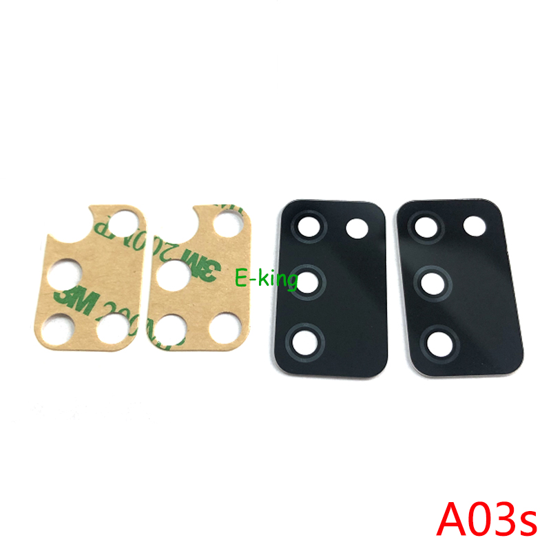 Copriobiettivo in vetro per fotocamera posteriore 2 pezzi per Samsung Galaxy A01 Core A013 A02S A025 A03S A035 con adesivo adesivo