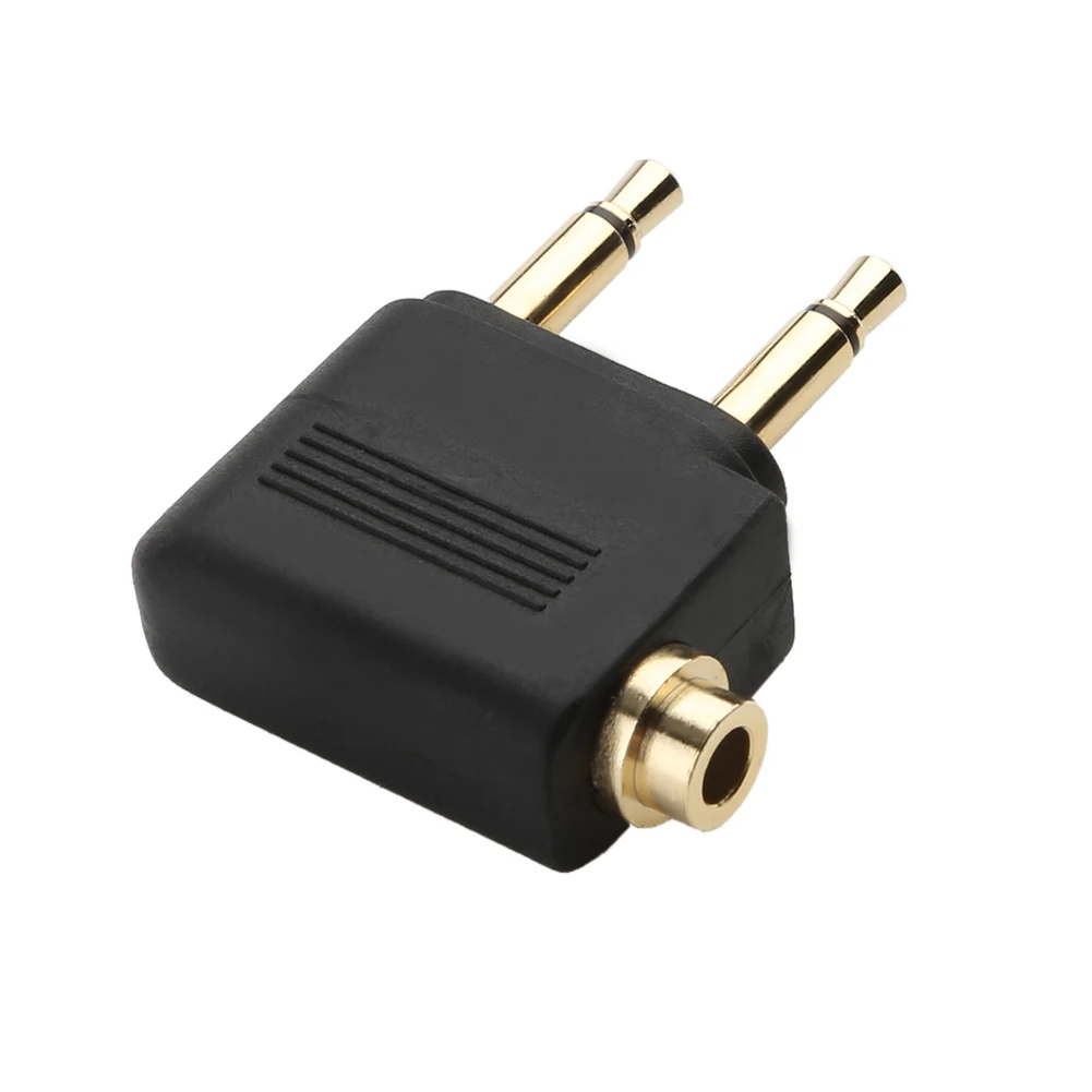 1-5Stck Audio- Adapter 3,5mm Stecker Jack Fluggesellschaft Flugzeug Kopfhörer Kopfhörer Audio- Adapter für Flugzeug Reise Kopfhörer kopfhörer