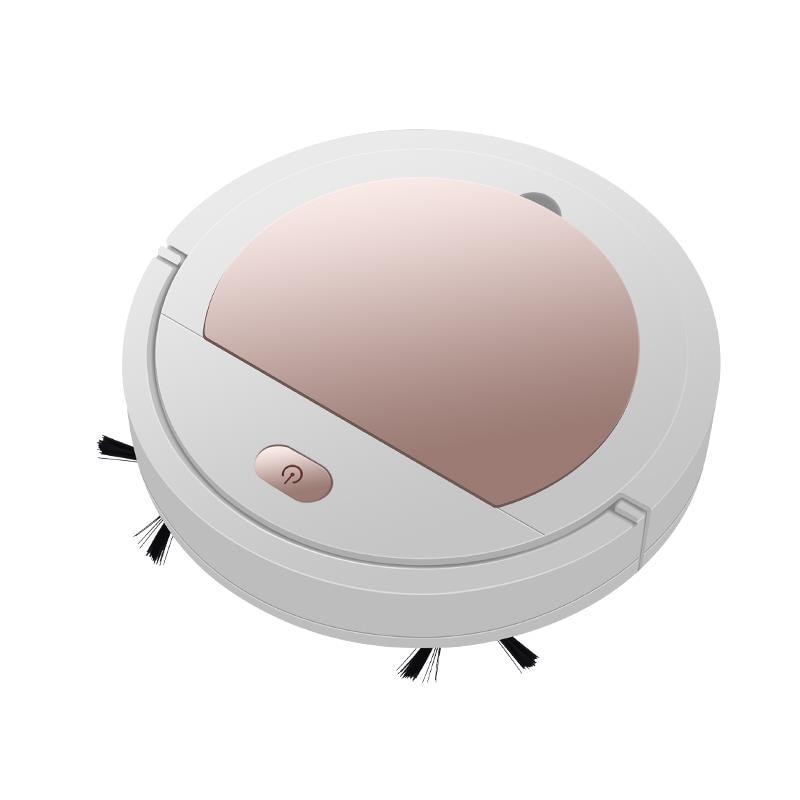 Smart Floor Cleaning Machine Oplaadbare Intelligente Floor Cleaning Robot Huishoudelijke Floor Cleaner Met Roterende Borstel Nat Mop: rose golden