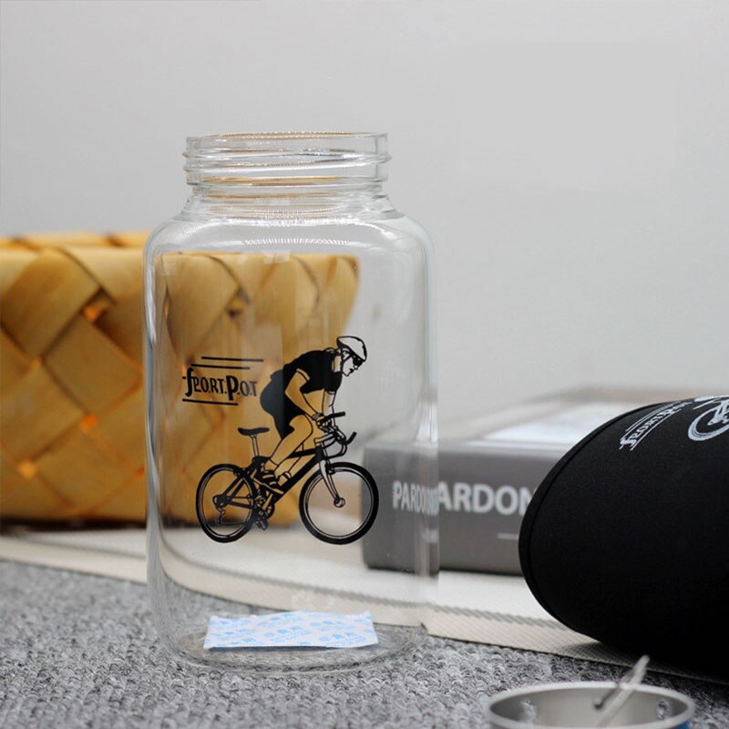 700/1000ML Vruchtensap Water Flessen Met Thee Zetgroep Draagbare Outdoor Sport Fiets Reizen Met Beschermende Tas Glas water Fles
