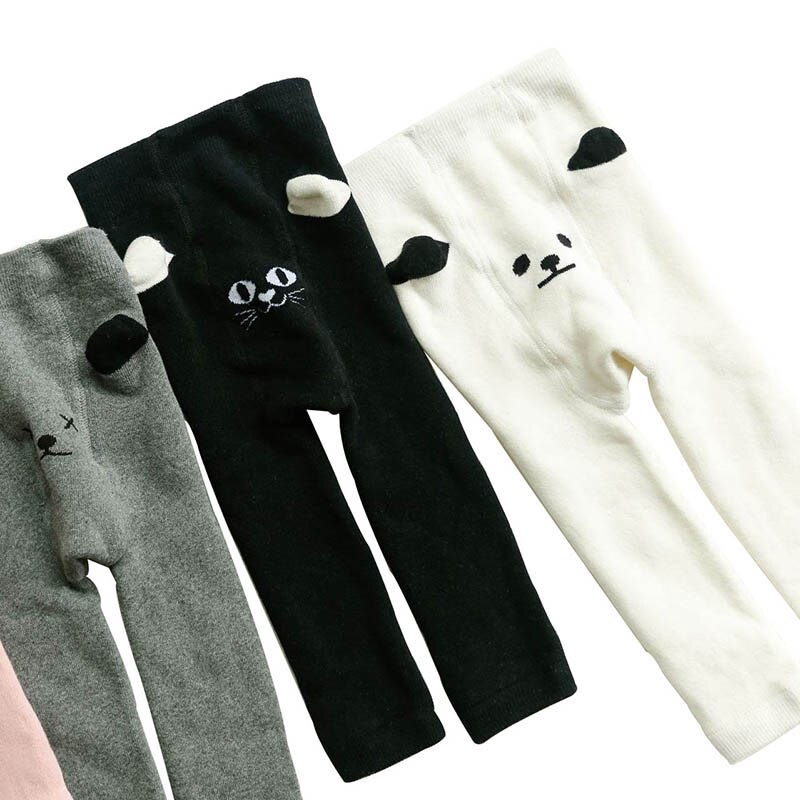 Automne hiver tricoté bébé collants dessin animé mignon enfants collants épaissir infantile garçons filles collants pantalons