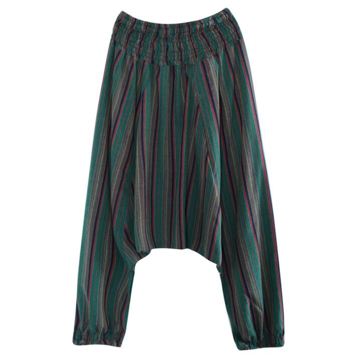 Woman Linen Pants Bloomers Woman Casual Travel Harem Pants Fluid Big Crotch Pants Indian Nepal Baggy Pants green red brown