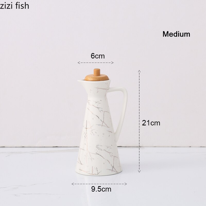 Ceramic Storage Bottle Hip Flask Kitchen Seasoning Bottle with Lid Household Pattern Snack Candy Storage Jar Cereal Dispenser