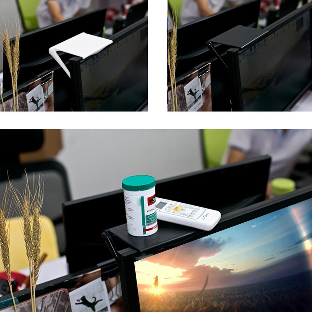 1Pcs Multi-functional Storage Rack TV Computer LCD Display Rack Screen Storage Bracket Screen Adjustable Rack Holder