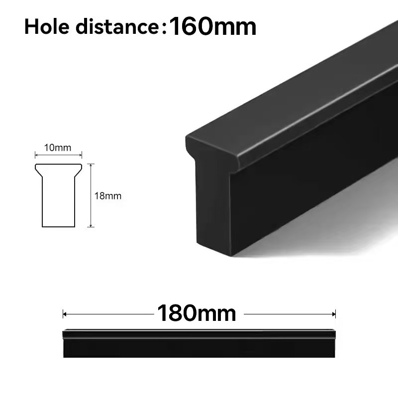 Matte Black Kitchen Cabinet Handles, Cabinet Pulls Kitchen Cabinet Hardware for Cupboard Drawer Handles Dresser Pull: Transparent