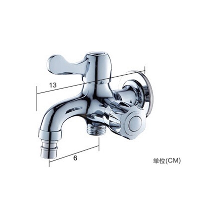 Washing Machine Faucets Chrome Copper Bathroom Wall Mounted Dual Control Single Cold Garden Bibcock Bath Toilet Mop Pool Taps