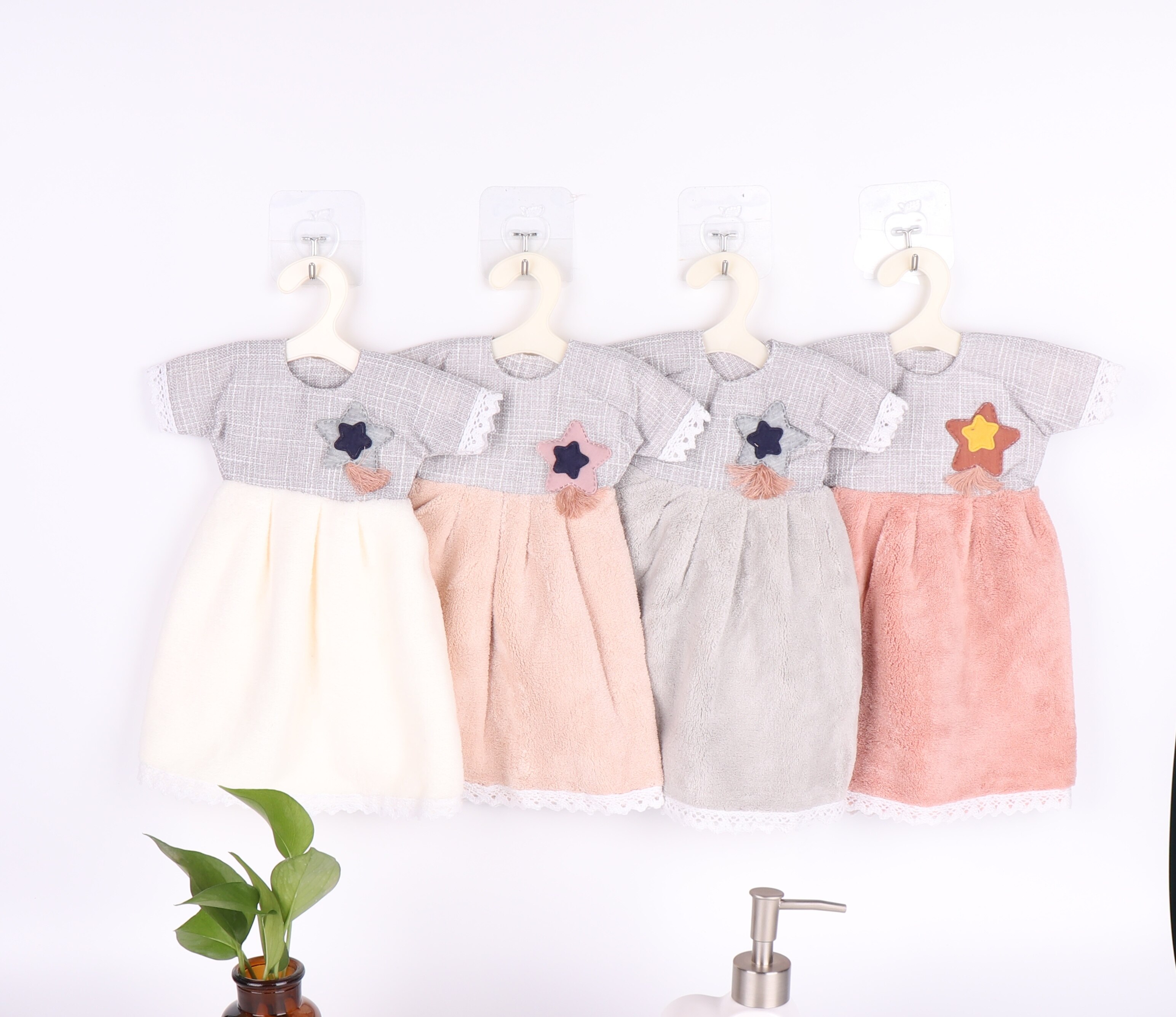 CRYSTALLOVE Lace Hanging Cloth Absorbent Cotton Kitchen Paper Towel Toilet Bathroom Cleaning Tools Household Accessories