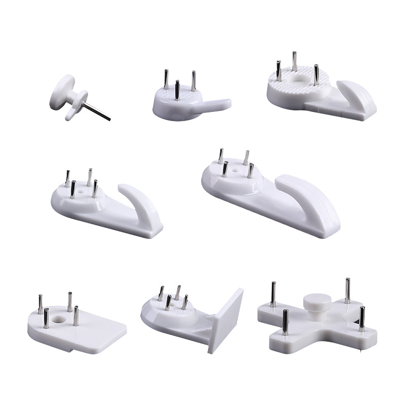 20pcs White Painting Photo Frame Hook Plastic Invisible Wall Hooks Mount Photo Picture Nail Hook Hanger Mirror Hanging Hangers