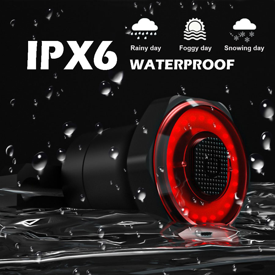 Lism smart sykkel baklys auto start stopp brems ipx 6 vanntett usb frakt sykling baklykt sykkel ledet lys