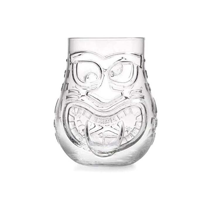 Glass Tiki Mug Modern Bar Tiki Cooler Clear Tumblers: Short Tumbler 480ml