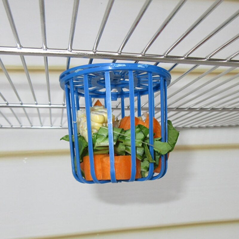 Alimentador de frutas para loros, soporte para aperitivos de aves, dispensador de golosinas para pinzones, cacatúa colgante en jaula, cesta de verduras, fácil de usar, 157A