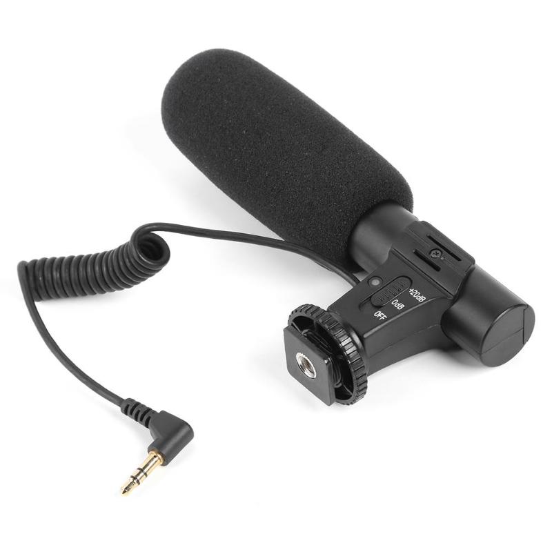 MIC-05 Interview Back-Pole Capacitive Microphone 3.5mm microphone jack Camera DV Stereo Video Outdoor PC Recording Mic
