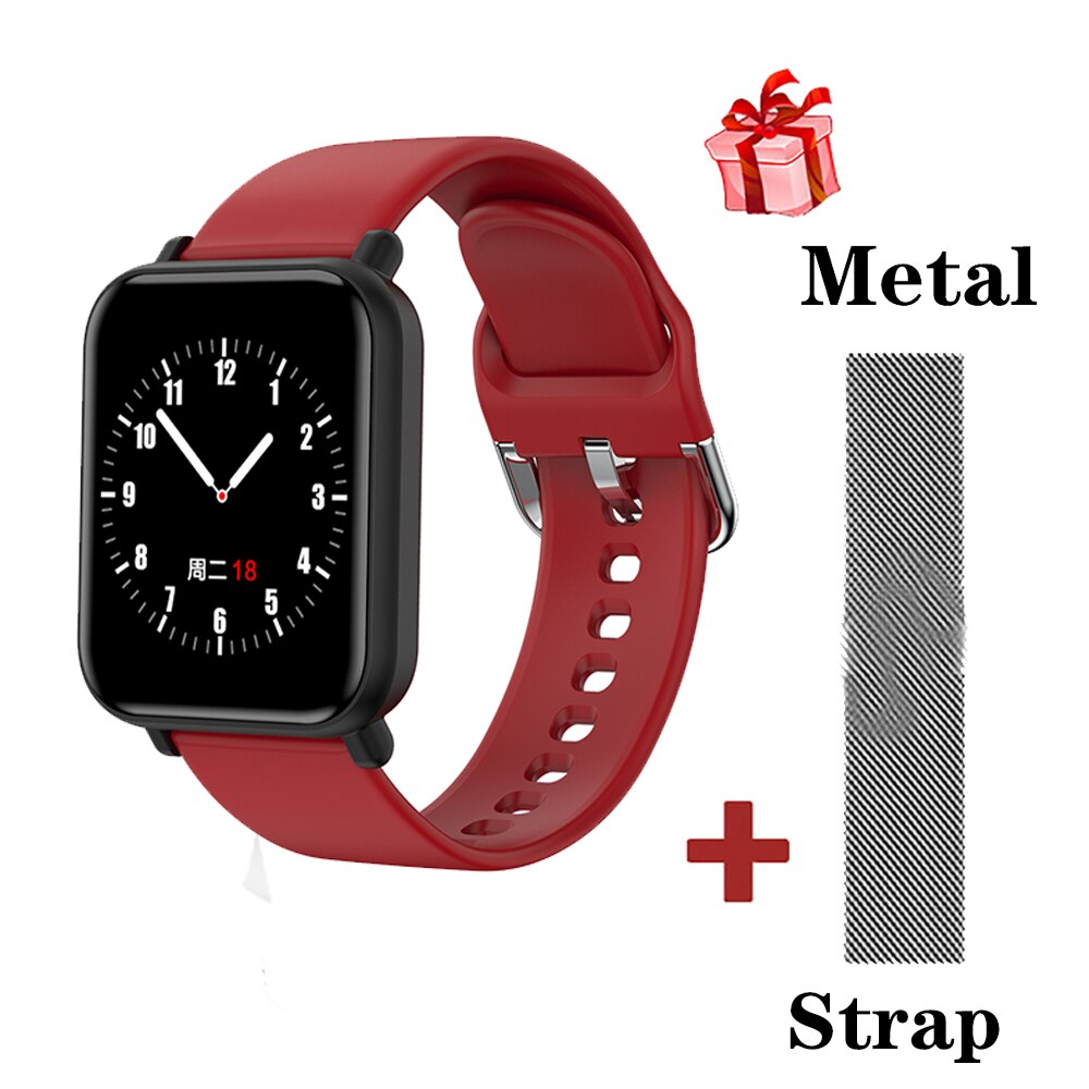 R7 Smart Watch IP68 Waterproof Smartwatch B57 Pro Men Sports Heart Rate Monitor Women Fitness Tracker For Android IOS PK W4 P8: RD Silica SV Steel