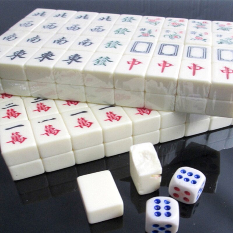 Miniatuur Pocket Draagbare Mini Reizen Mahjong Reizen Entertainment Chinese Mahjong