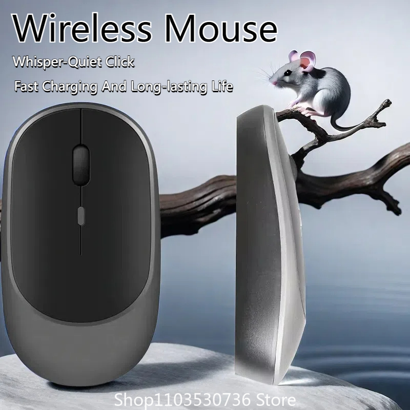 Wireless Mouse Bluetooth USB Silent Mice Adjustable DPI Ergonomic Rechargeable Gaming Mouse For Xiaomi Tablet