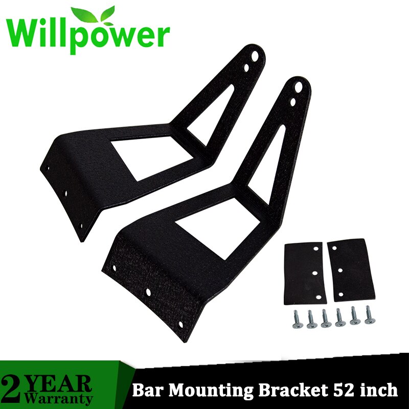 Willpower Bar Mount Bracket 52 inch Straight Curved Led Work Light Bar for 52" LED Light Bar Upper Windshield Light Bar Brackets