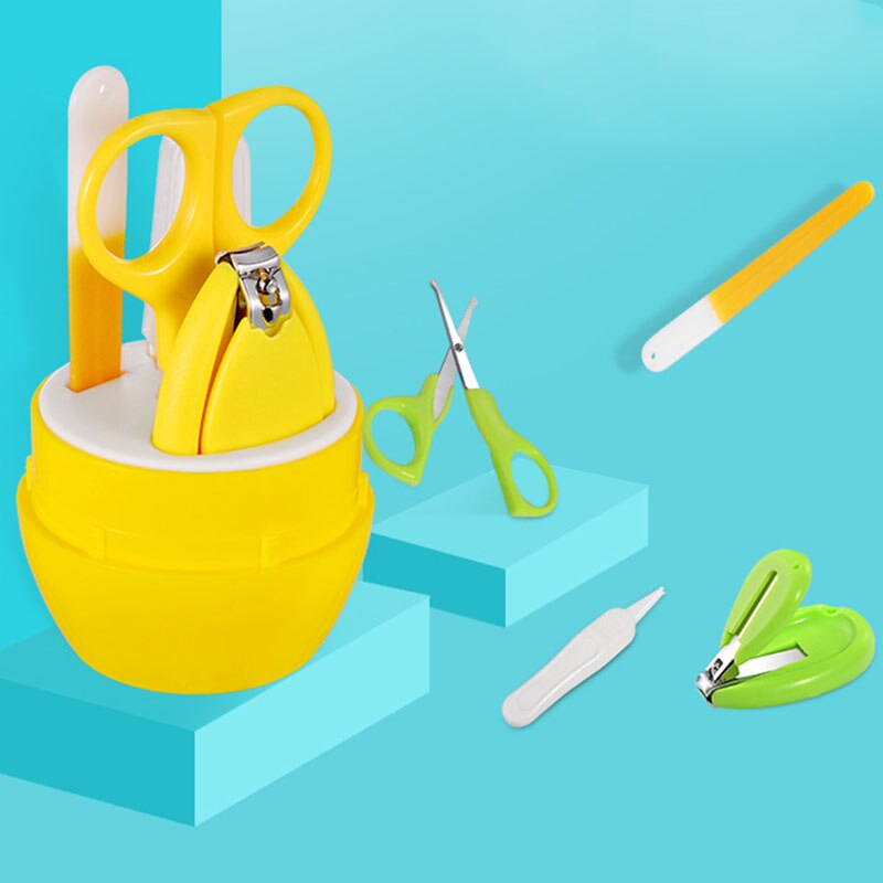 4 Stks/set Pasgeboren Baby Nail Care Kit Kids Nail Cutter Set Leuke Cartoon Baby Baby Nail Trimmer Clippers Schaar Nail producten
