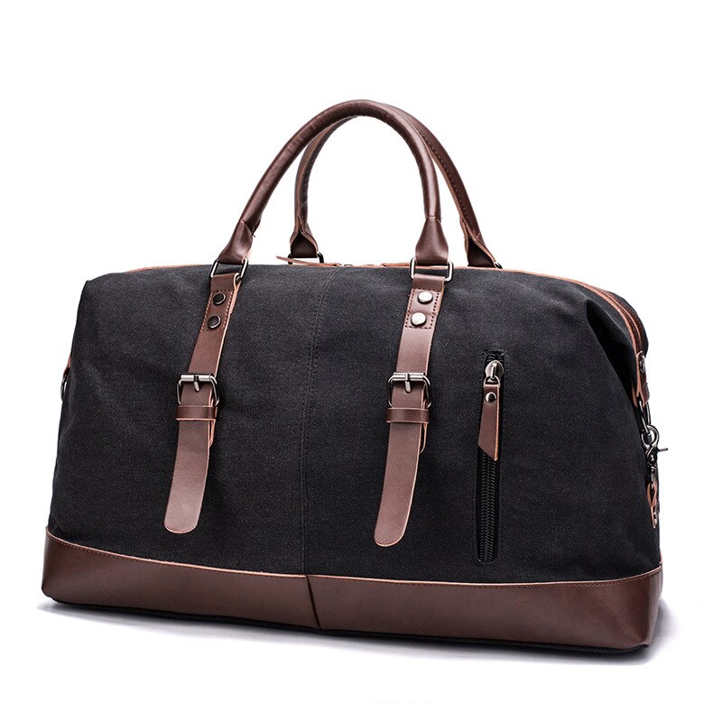 Canvas Reistas Mannen Levert Bagage Reizen Fitness Camera Tas Grote Capaciteit Tote Bag