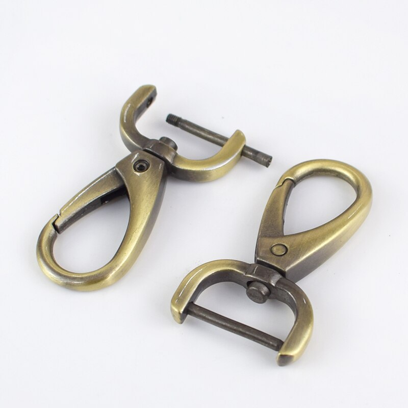 2 stk 16/20/25/38mm metalspænder aftagelig hummer karbinhage hundehalsbånd nøglering drejelige trigger clips karabok gør-det-selv tilbehør: 25mm / Messing