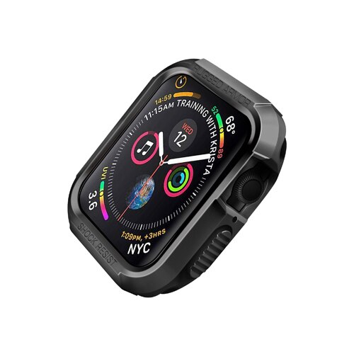 Rugged Armor watch case for Apple Watch series 5 iwatch band 44mm 40mm Variation soft Shockproof Protective cover Accessories: Black / 40MM Series 5 4