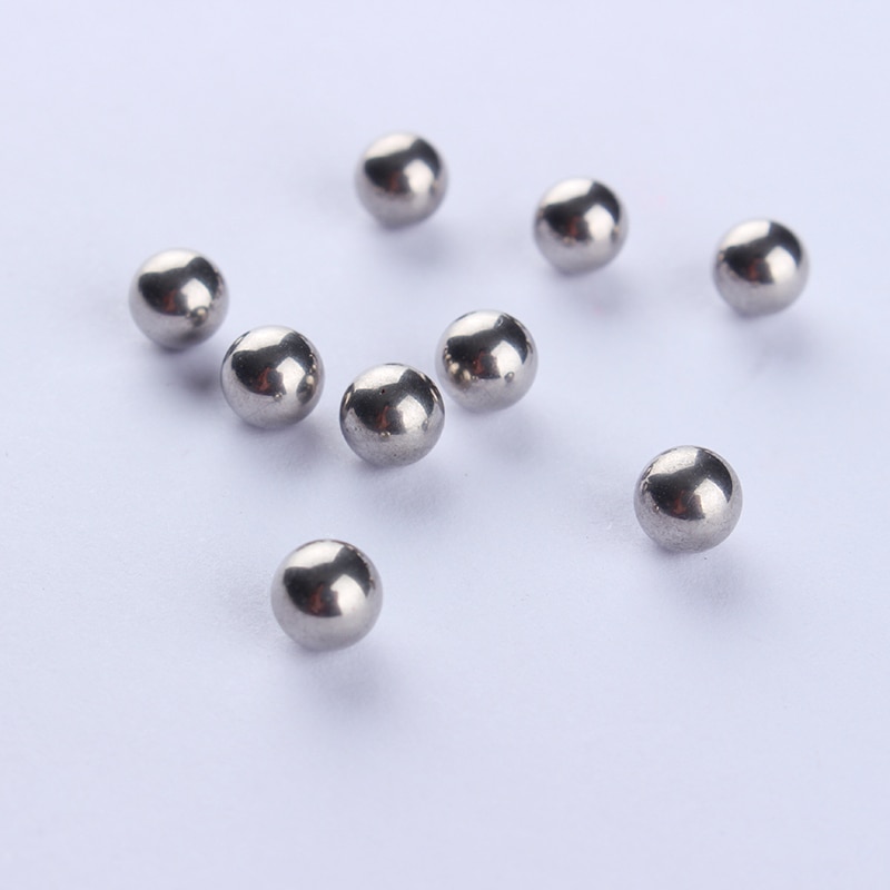 20 stk neglelak blande røre bolde værktøj 5mm rustfri stål perler til glitrende negle kunst lak lak balance værktøjer