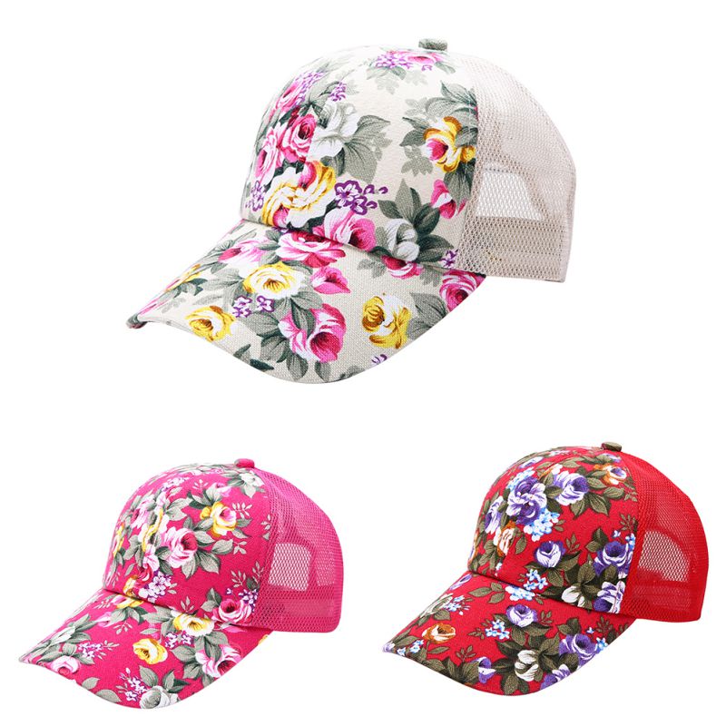 Gorras con flores para mujer, gorros de sol informales, Snapback, gorra de béisbol